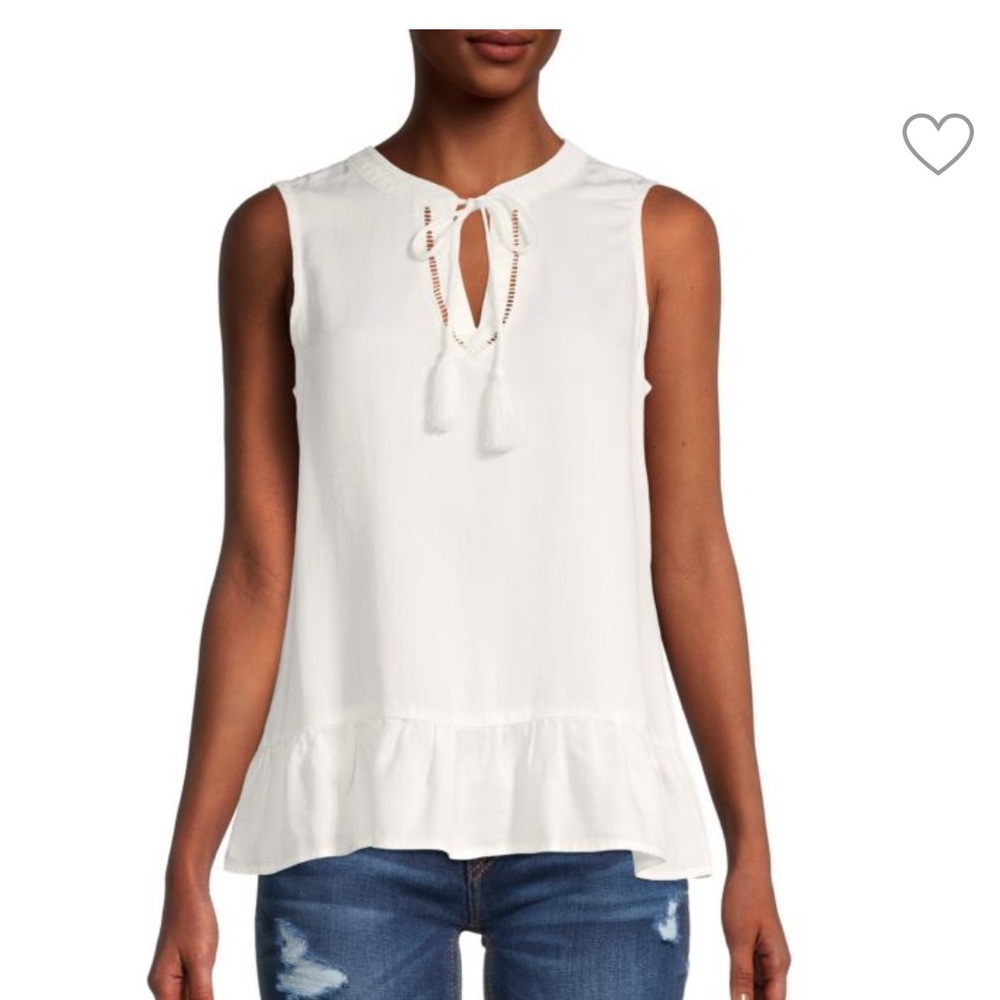 Chambray sleeveless top